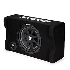 KICKER 48CDF104 Comp 10″ Subwoofer in Down Firing Enclosure, 4-Ohm