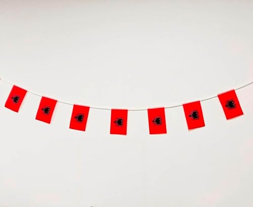 Lot de 40 drapeaux albanais 14 x 21 cm Drapeau Albanie Guirlande Albanie Drapeau Albanie Drapeau National Drapeaux européens