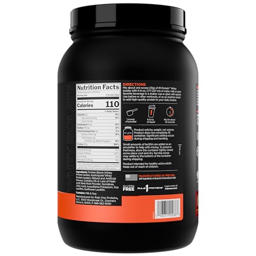 Image of Rule 1 Proteins R1 Protein Whey Isolate - with 25g Protein & 6g BCAA Exclusively from Isolated & Hydrolyzed Sources for Workout Recovery (2 Pounds, Strawberry Banana)