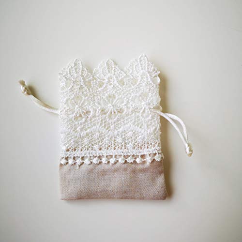 Bolsa de presente STOBOK com cordão de renda, 10 peças, sacos de presente de casamento, lembrancinha