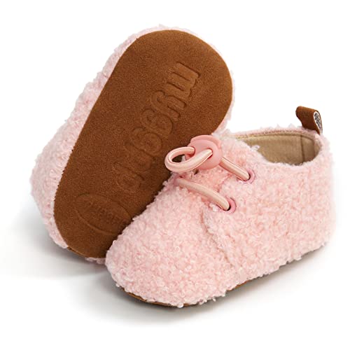 WILLFUN Baby Girls Boys Fleece Booties Infant Winter Indoor Slippers Soft Sole Toddler First Walkers Crib Shoes