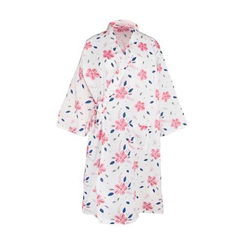 haozaikeji Women Kimono Pajamas Couple One Piece Bathrobe Men Yukata Spa Robe Cotton Causal Nightgown Sleepwear Loungewear