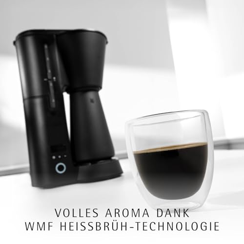 WMF Küchenminis Aroma Filterkaffeemaschine mit Thermoskanne, 870 Watt, Thermobecher to go, kleine Kaffeemaschine to go, Timer, edelstahl schwarz matt 4