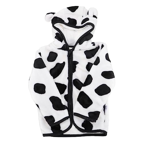 GREENADSCAPE Abrigo De Vaca Abrigo De Lana De Animales Para Niños Abrigo Con Motivo De Vaca Abrigo De Felpa De Manga Larga Para Niños Encantador Abrigo De Niños Vellón De Coral De Una Sola Capa