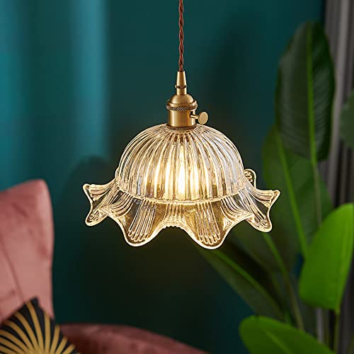 Lustre en verre E27 réglable solution éclairage chambre salle de bain - 4