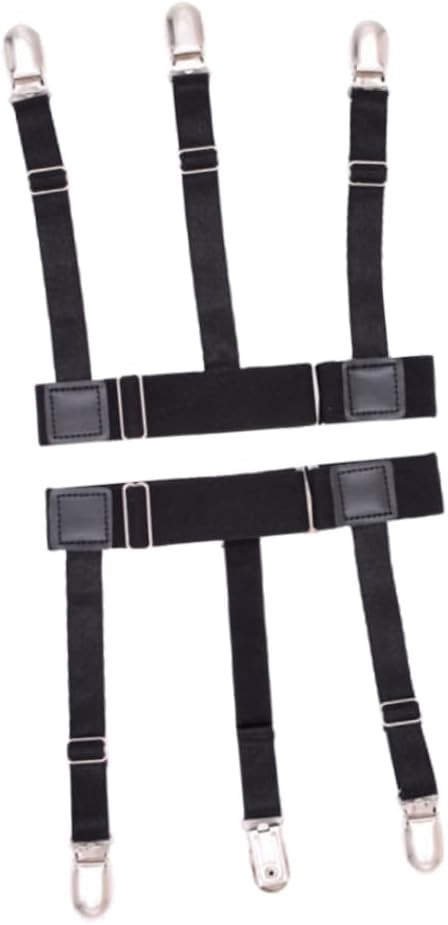 Practical Elastic Nylon Shirt Keepers Wrinkle Leg Ring Garter Clips for Men Women Durable Sock Suspenders for Secure Shirt Tucking and Comfort