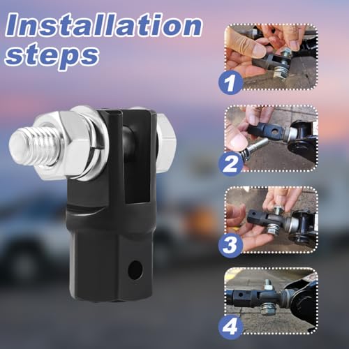 Image of povtii Scissor Jack Adapter, Scissor Jack Drill Adapter for 1 /2 Inch Drive Impact Wrench or 13 /16 Inch Lug Wrench, Scissor Jack Connector to Raise, Lower, Level Vehicle, Car Accessories