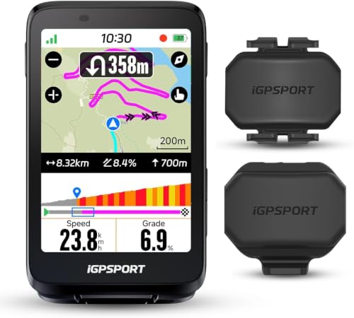 iGPSPORT BiNavi GPS Bicicleta con SPD70 Velocímetro y CAD70 Sensor de Cadencia para Bicicleta