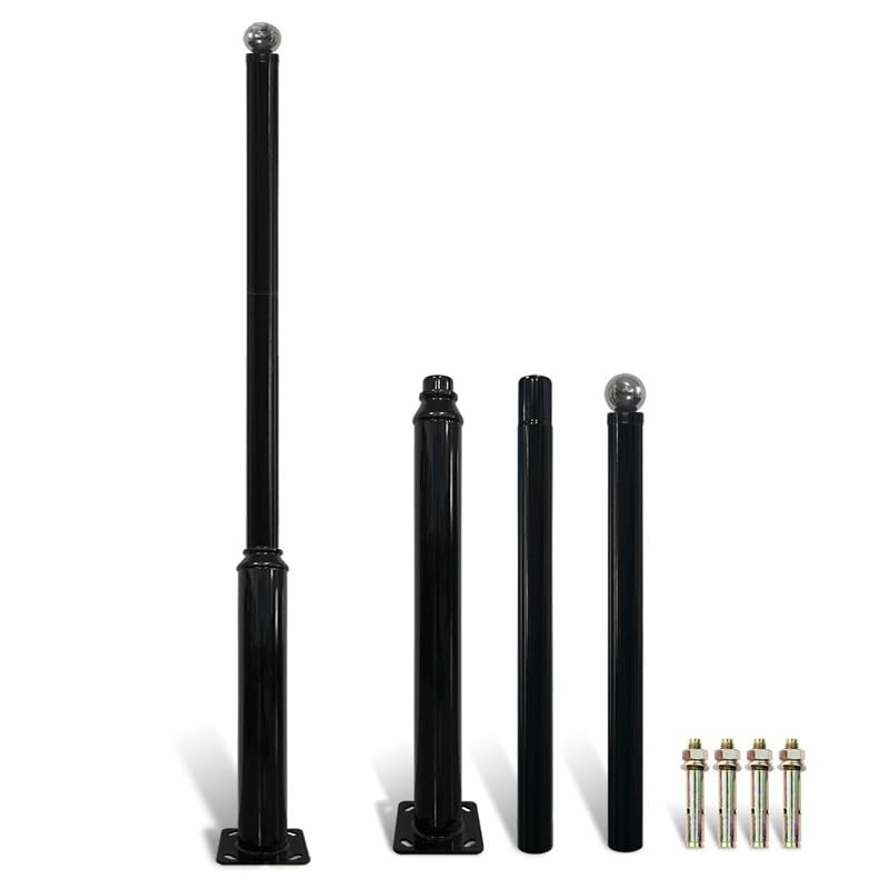 Palo per Lampioni Stradali Alto 3-8 M per Esterni, Palo per Lampioni Solari in Metallo Resistente, Pali per Lampioni Divisi Impermeabili, per Parcheggi Esterni in Cortile, Vialetti, Parchi(3m/10ft)
