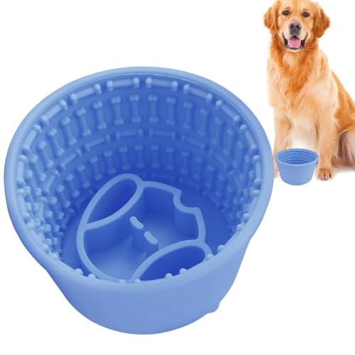 Adorable Bloat Stop Dog Bowl, Anti Slip Interactive Dog Feeder Bowl, Non Slip Slow Feeder, Slow Feeder Dog Bowl Cat Bowl for Sma
