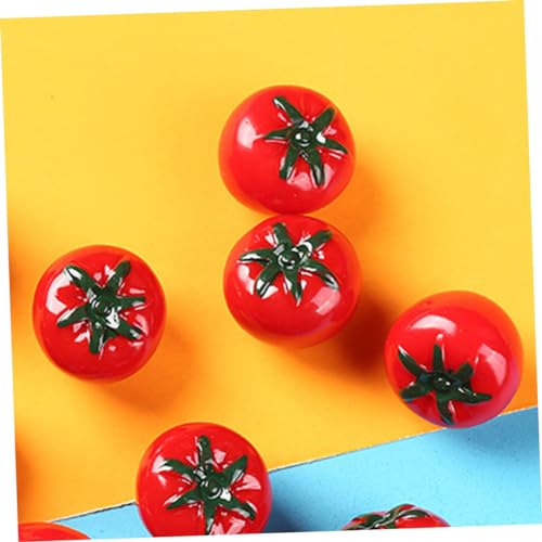 Hemoton 10pcs Imitation Tomato Doll House Fruits Models Miniature Tomato Mini Simulation Tomato Artificial Tomato Decor Miniature Artificial Fruits Desktop Decor Fake Mini Tomato