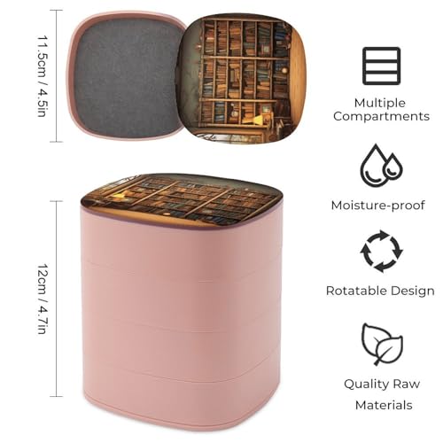 Boîte à bijoux rotative et imprimée rétro, le cadeau idéal - 3
