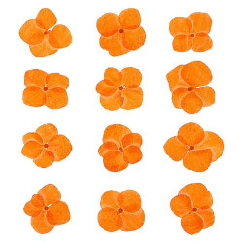 Flores prensadas secas PATIKIL, 48 unidades, naranja miniatura 1
