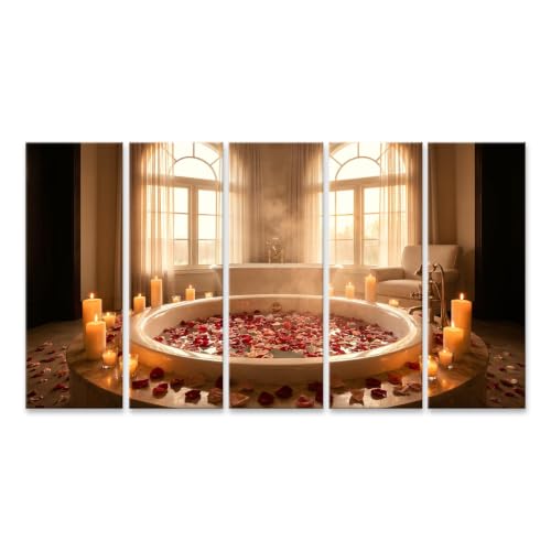 Tableau sur toile pour salle de bain islandburner grand format déco spa maison