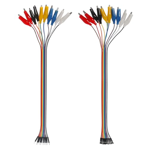 Image of 40PCS Alligator Clip to Male Jumper Wire Electrical Test Leads Jumper Wire Male Female to Alligator Clip Jumper for Arduino(30cm)