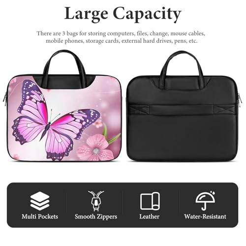 Bolsa para portátil impermeable de cuero 15.6 pulgadas miniatura 5