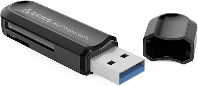 ORICO Leitor de Cartão de Memória SD/TF USB 3.0 - CRS21, Preta