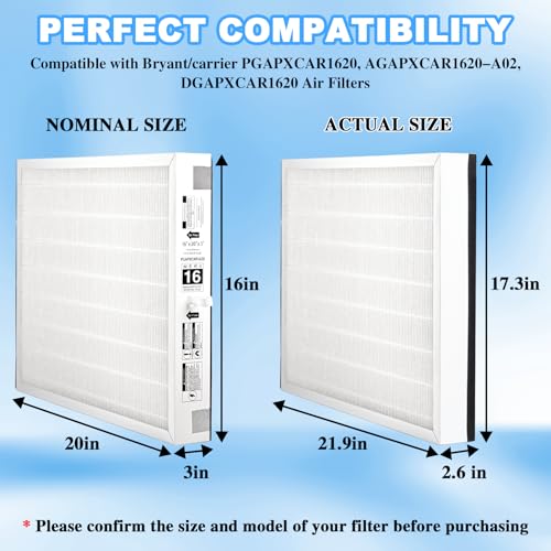 PGAPXCAR1620 16x20x3 MERV 16 Replacement Filter by AIZGUOGL - Used condition - Image 2
