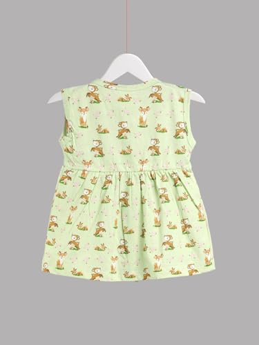 Image of HELLCAT 100% Cotton Baby Frock Dress for Girls - Pack of 5, Soft & Trendy, Sleeveless