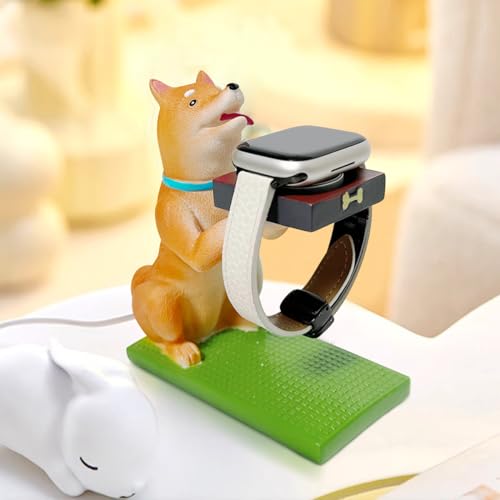 Soporte de carga Shiba Inu para Apple Watch estación base de silicona 3