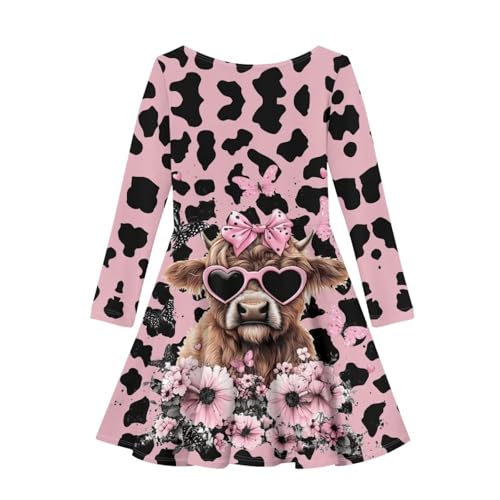Girls Dress Little Kid Casual Dresses Long Sleeve Swing Dresses 3-14T2