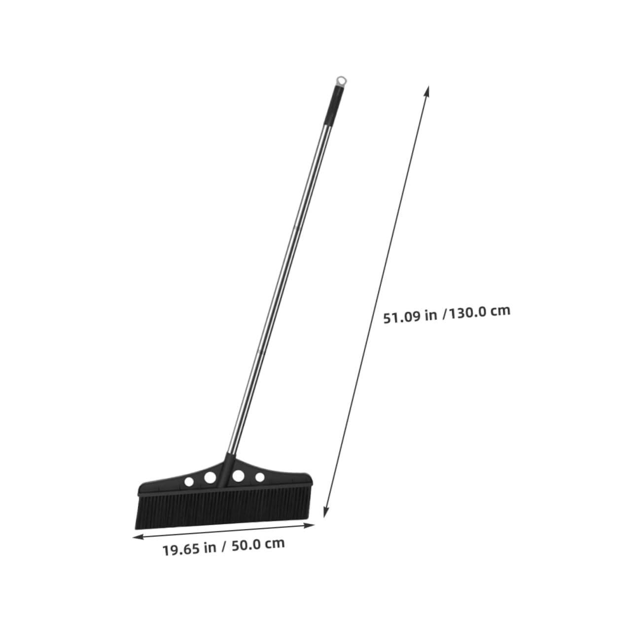 HOUDERCO Large Brush Head Push Broom Heavy Duty Industrial Sweeper Long Handle Scrub Brush for Outdoor Use