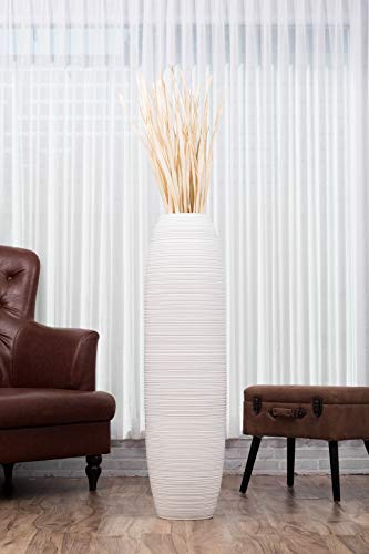 Image of Leewadee Large Floor Vase 41 inches Mango Wood for Pampas Grass, Dried Flowers