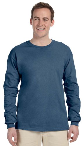 Image of Gildan Men's Heavy Cotton Long Sleeve T-Shirt, Style G5400, 2-Pack