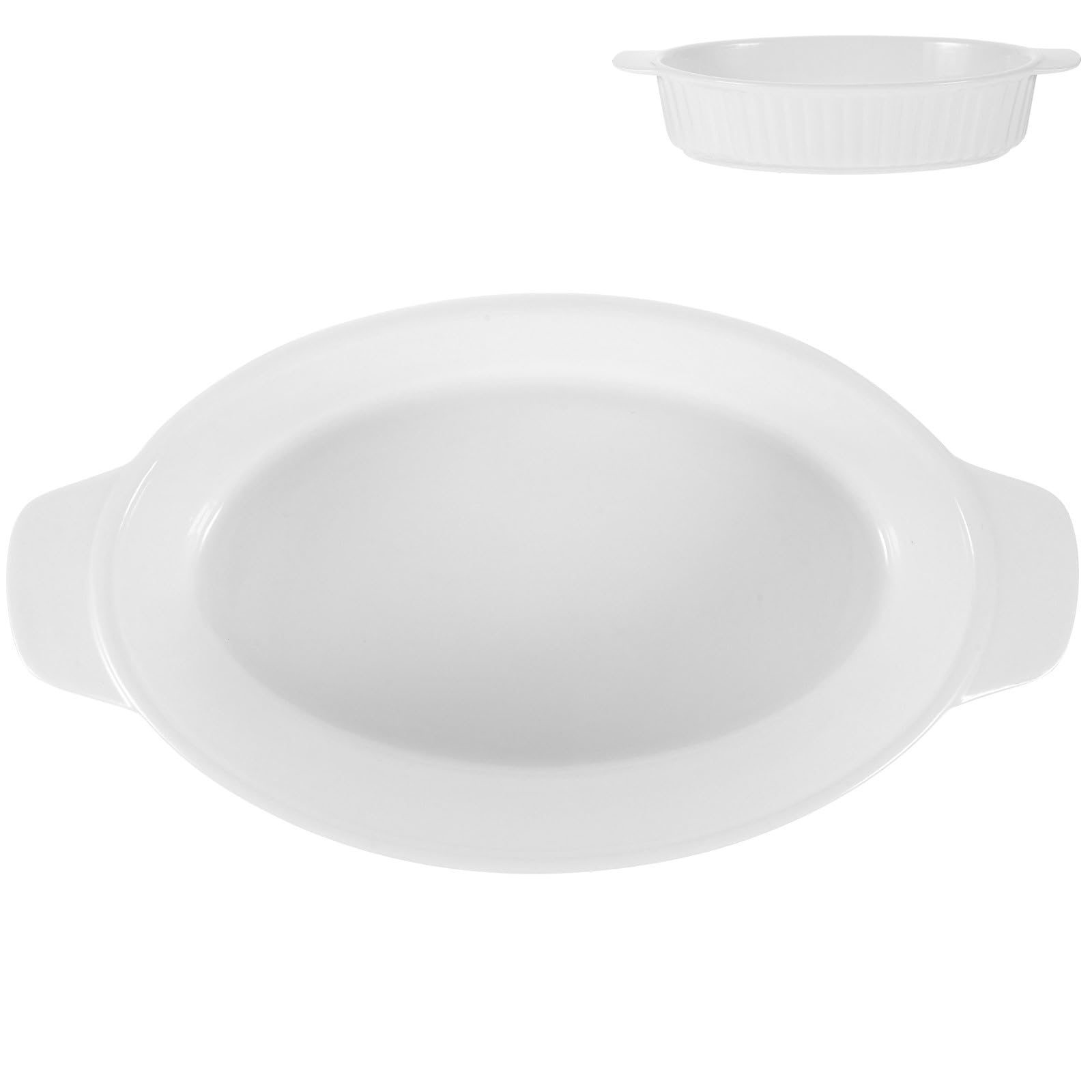 Plaque de cuisson en céramique 24 cm plat à four double anse