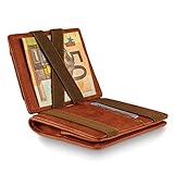 WEST - Magic Wallet (Klassiker) großes Münzfach - inklusive edler Geschenkbox - Geldbeutel mit Münzfach - Der perfekte Begleiter für unterwegs - RFID Datenschutz (Ruby)