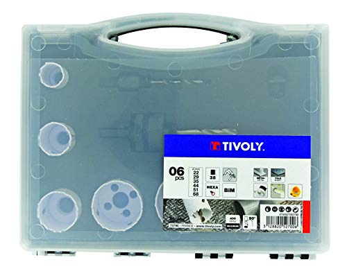 Tivoly XT50527052700 Coffret 8pcs Scies Cloches BIM D22-29-35-44-51-68mm pour Métal et Bois Durs