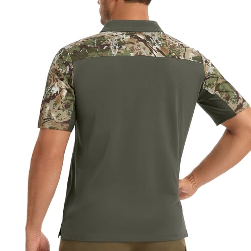 Men's Tactical Polo Shirts Short Sleeve Athletic Golf Outdoor Lightweight Performance Sports Shirt miniatura 2