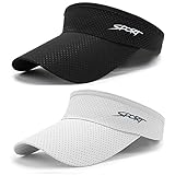 2 Pcs Sport Sun Visor Hat for Womens Mens Quick Dry Visor Hats UV Protection Golf Hat Beach Visor Ha