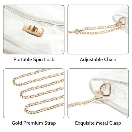 Image of YGR Clear Bag Stadium Event Concert Approved, Transparent Clear Crossbody Purse Shoulder Bag for Women