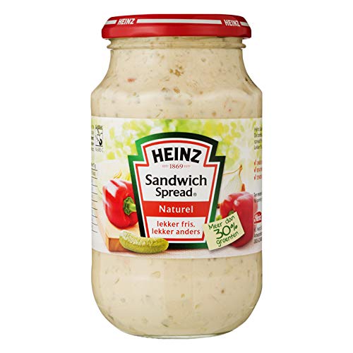 Heinz - Sandwich à tartiner - Naturel - 3 bouteilles - 450g par bouteille - Saladcream - Sans conservateur - Pâte à tartiner légère - Avec des morceaux de légumes croquants