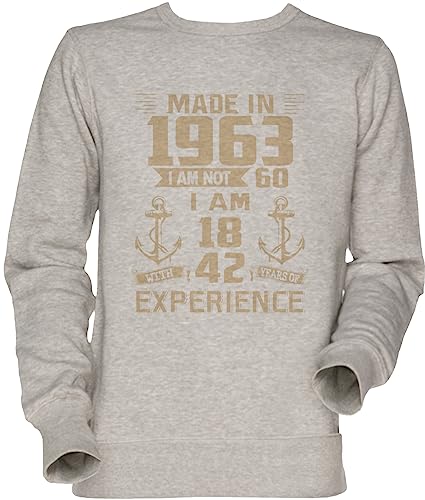 Sweatshirt gris unisexe Anchor 1963 idéal pour vos weekends relax