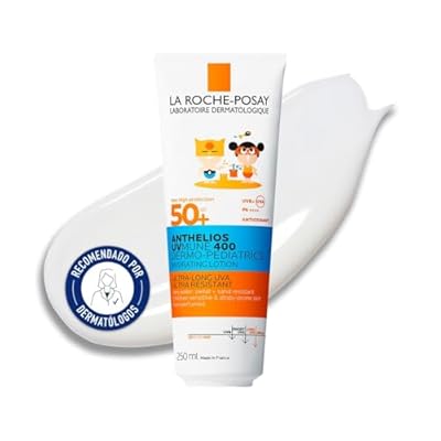 La Roche-Posay - La Roche Posay Protector Solar para Niños  Leche Corporal Hidratante en Tubo de Cartón  Fotoprotección SPF50+  Resistente al Agua  Sudor y Arena  Nuevo Anthelios UV-MUNE 400 Dermo-Pediatría  250 ml