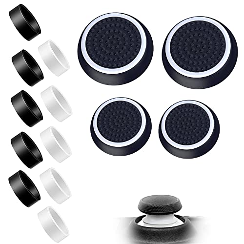 MatoSan 10 Anillos de Silicona con 4 Tapas de Agarre compatibles con Steam Deck Nintendo Switch Xbox PS4 PS5 Controller Accesorios para la protección del Joystick | Valve Steam Deck Deck Accesorios