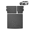 FIILINES Cargo Mat for 2026 Honda Passport, All Weather Trunk Cargo Liner with Backrest Liner Passport Accessories Black (Trunk Mat+Backrest Mat)