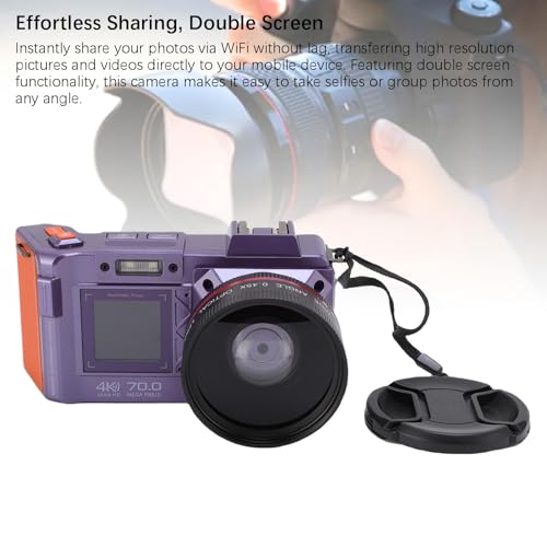 LICAEVEY Cámara Digital 4K 70MP DSLR con Zoom 50X miniatura 4