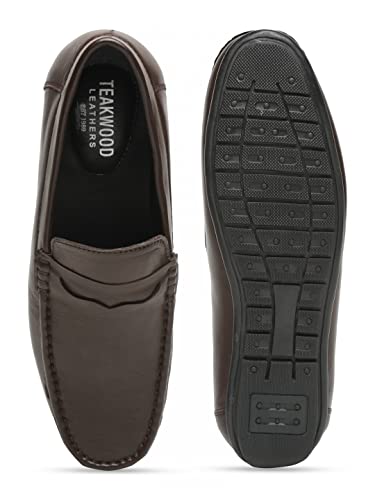 Image of Teakwood Genuine Leather Formal Loafers Office Shoes for Men