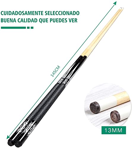 Taco de Billar 145 cm Profesional Madera 2 pcs miniatura 2
