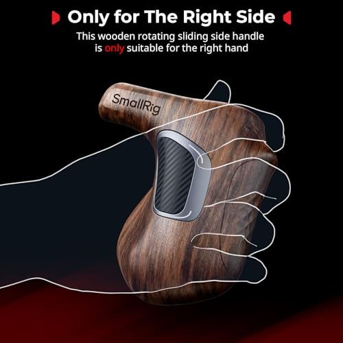 Image of SmallRig Rotating Right-Side Wooden Handle for ARRI Rosette, Load Capacity to 15kg / 33lbs, Flexible Position Adjustment, Ergonomic Design & Anti-Slip Design