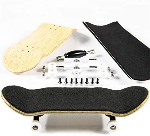 PhoneNatic Mini Finger Skateboard – in Yellow Brown with Ball Bearings (Assembly kit)