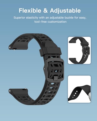 Correa de silicona para smartwatch Coucur Y66 1.95" negra miniatura 4
