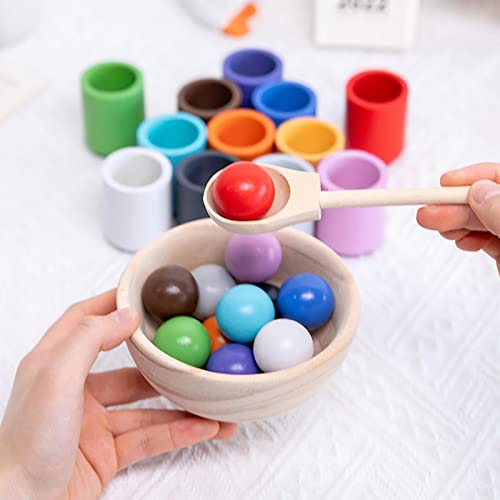 Jouet sensoriel en bois pour l'apprentissage des couleurs et la perception - 7