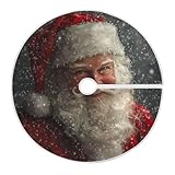 Design unique : la housse de sapin de Noël a la combinaison parfaite de beau Père Noël et de rennes mignons, décorée avec des motifs de flocons de neige qui rendront le sapin de Noël plus coloré et unique, ce qui s'adapte parfaitement au thème de Noël.