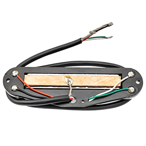 Musiclily Dual Hot Rail High Output Guitar Single Coil Size Humbucker Pickup For Fender Squier Strat, White #TOP4
