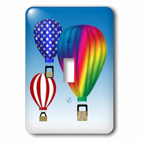 Interruptor de palanca de diseño exclusivo 3dRose con acabado gráfico de globos 2