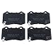 TRQ Front and Rear Brake Pads Ceramic Hardware Compatible with 2016-2018 Cadillac CTS